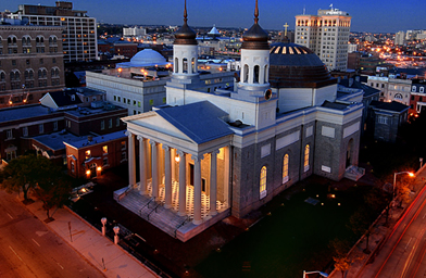 
                    The front of the Basilica of the Assumption in Baltimore, Maryland.
                                            (Rick Lippenholz Basilica of the Assumption Historic Trust, Inc.)
                                        