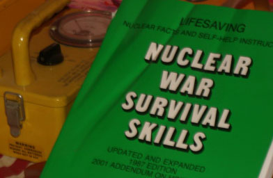 
                    Shane says his sales spiked after 911.  They've been on the increase over the last few months, as news of Iran's nuclear development increases.
                                            (Michael May)
                                        