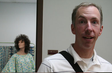 
                    Murphy's friend Charlie flees the labotomy exibit.
                                            (William Murphy)
                                        