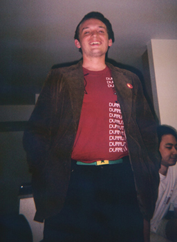 Brandan shows off some Esperanto bling. (The green star on his belt is a symbol for Esperanto.)
(Krissy Clark)