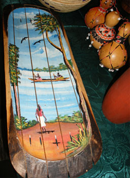 
                    The inanaga is a traditional Burundian instrument.  It is primarily played by elders who whisper their stories and are the ones who usually give advice.
                                            (Ann Heppermann and Kara Oehler)
                                        