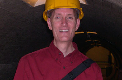 
                    Historian Dennis McBride says he wouldn't mind living inside the dam.
                                            (Krissy Clark)
                                        