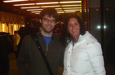 "Saturday Night Live" cast member Bill Hader with stand-by line first timer Heather Augar.
(Sean Cole)