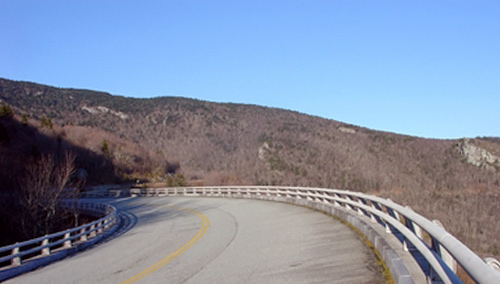 
                    North Carolina's Blue Ridge Parkway is often closed to motorized traffic during the winter, so Powell and her young family walk the roads freely.
                                            (Ewa Powell)
                                        