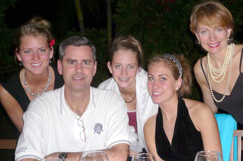 
                    The Carroll family on vacation. From left to right: Maya, Dave, Frankie, Ellie and Ena.
                                            (Alex Klashnya)
                                        