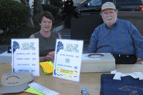 Representatives from the Local 705 Welfare Fund. The fund provides loans for costumers who have lost their jobs as a result of the writers' strike.
(Paula Kaatz)
