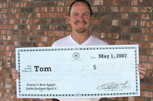 Tom, a real estate agent, won the lottery around the time of last year's fourth anniversary of the Iraq Invasion. Tom prefers to keep his last name, and the amount of money that he won secret.
(--)