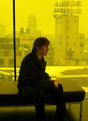 
                    During his breaks at the Guthrie, Sam likes to hang out on the building's 9th floor and write poetry.
                                            (Hillary Frank)
                                        
