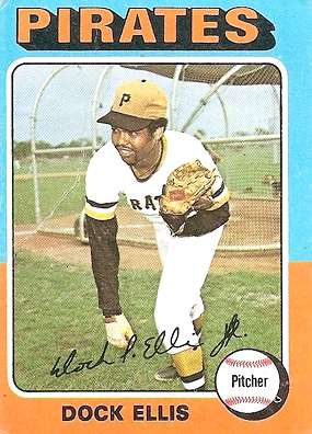 
                    Ellis' baseball card.  Ellis was an outspoken and controversial critic of what he perceived as racial prejudice in baseball, particularly the bigotry of ownership and management.
                                            (The Baseball Reliquary)
                                        