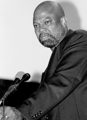 A photograph from Dock Ellis' 1999 induction into to the Baseball Reliquary's Shrine of the Eternals. Ellis was often called the Muhammad Ali of baseball because of his outspoken nature.
(Courtesy Larry Goren/The Baseball Reliquary)