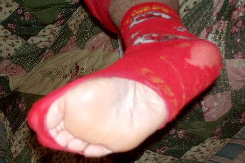 
                    The "X-Factor" and his 13-year-old lucky socks.
                                            (Courtesy Ty Rowton)
                                        