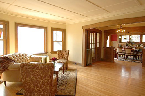 The communal room -- this time dressed up and staged for sale -- shown from another angle.
(Cotty Lowry)