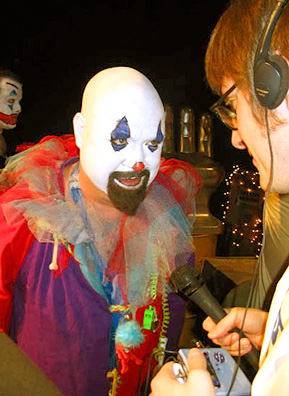
                    Reporter Rico Gagliano interviews a competitor at the Grilled Cheese Invitational, who has definitely not had too much to drink...
                                            (Kevin Rolly)
                                        