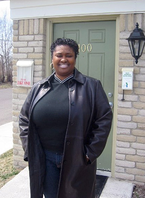 Project manager Juanita Jones helped sisters Charnita Monday and Helen Hatcher find side-by-side homes in Hamtramck. The women were displaced from the city in the late 1960's during an urban renewal process dubbed, "Negro removal."
(Desiree Cooper)