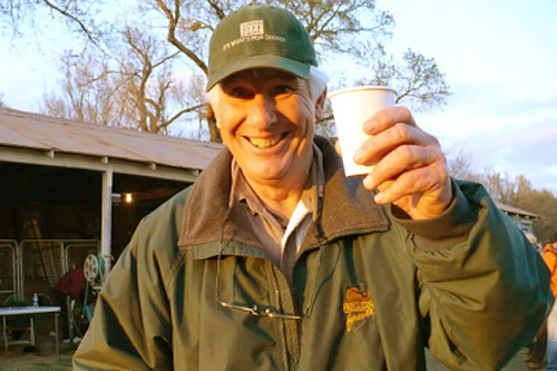 
                    Jan Jantzen holding a cup of coffee.
                                            (Sylvia Gross)
                                        