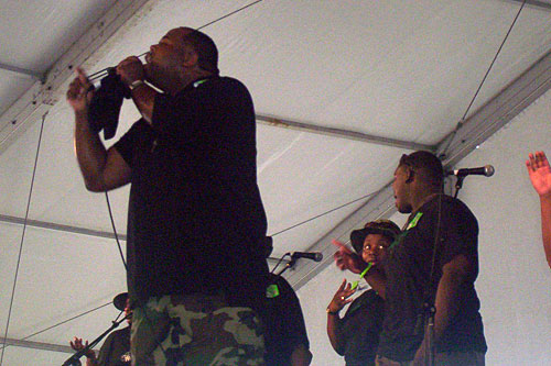 
                    The Worship Squad performs in the Gospel Tent at the New Orleans Jazz and Heritage Festival, April 26, 2008.
                                            (Lawrence Lanahan)
                                        