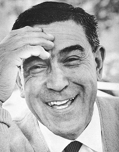 Joe Hernandez' last head shot, circa 1971, used to land acting roles. Joe played the role of a race caller in a number of movies and appeared in The Munsters, Green Acres, The Beverly Hillbillies, My Favorite Martian and I Love Lucy.
(Courtesy Caballo Press of Ann Arbor and Frank Hernandez. All rights reserved.)