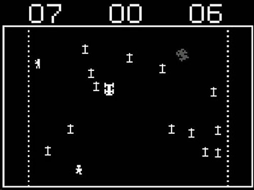 
                    Screen capture of a Death Race game in progress
                                            (Exidy)
                                        