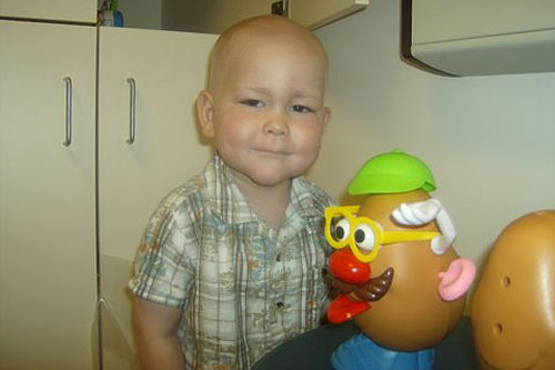 "Here we have my bald son, our bald son," she said. "And Mr. Potatohead, who actually had a leg coming out of his ear if I remember correctly. And Eliot was standing there smiling with Mr. Potatohead. And that day was... it was like we made it to maintenance. We... we... we're gonna make it. We're okay."
(Sara McGinley)