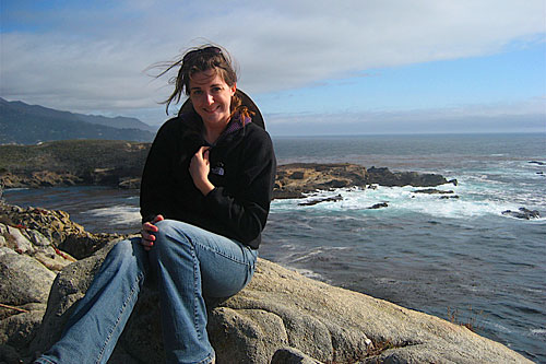 Saskia Smith cools off last summer in Big Sur on the chilly Central Coast of California.
(Peer Gopfrich)