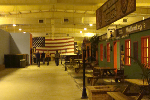 
                    Camp As-Sayliyah's Top Off center is located inside an enormous warehouse, which has an Italian restaurant, Mullarkey's Irish bar, the Cactus Bar and a bowling alley.
                                            (Orly Halpern)
                                        