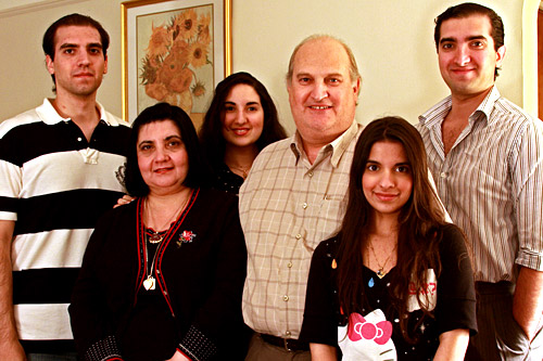 Layla Abdul-Ghani (second from left), her husband, Farouk Saloum, and their children pose in Dearborn, Mich.
(Courtesy Layla Abdul-Ghani)