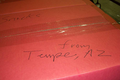 
                    A care package from Tempe, Ariz.
                                            (Jim Gates)
                                        