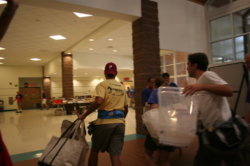 
                    The first sellers rush in as the stampede begins to the books.
                                            (Khanh Tran)
                                        