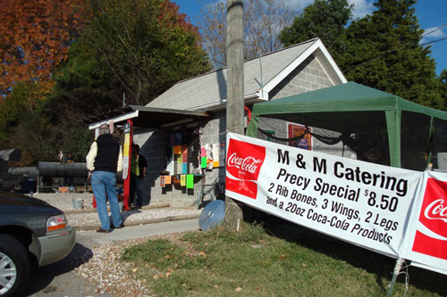 
                    A local BBQ joint.  On the road, "Eat where the locals do," says Mark.
                                            (Mark Delmonte)
                                        