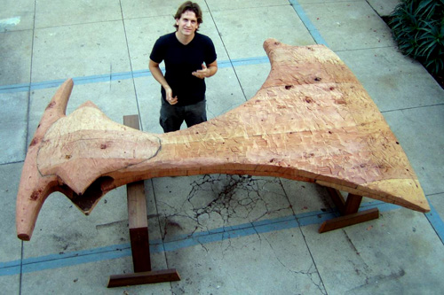 
                    Sculptor Ben Jackel's garage studio is far too small to contain his Swedish Battle Ax.
                                            (Ben Adair)
                                        