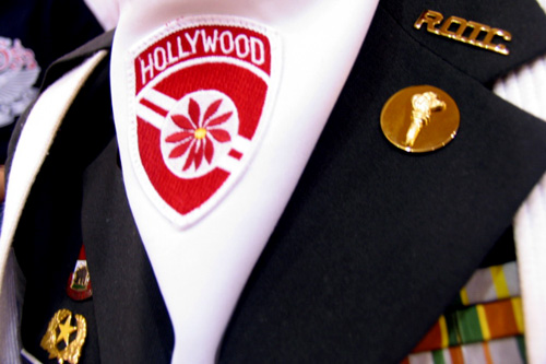 
                    Insignia from the JROTC competition at Hollywood High.
                                            (Jean Yung)
                                        