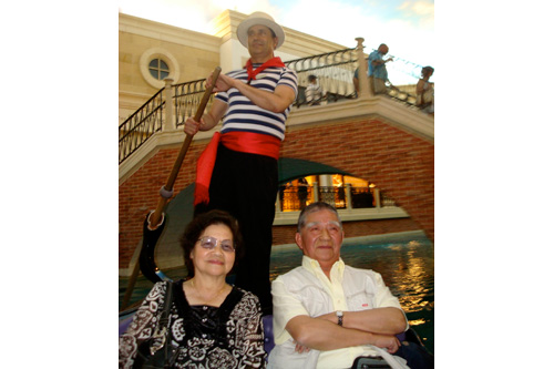 Regina and Kenneth Mok enjoy a gondola ride at the Venetian Hotel in Las Vegas. The couple visited Venice, Italy 36 years ago and wanted to relive the experience.
(Courtesy Charlie Schroeder)