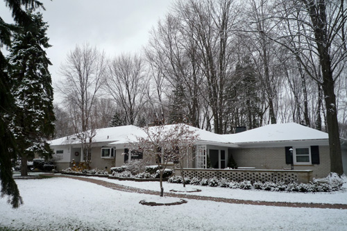 
                    Connie and Romey traded their 5,000 square-foot Detroit home for this more modest suburban one.
                                            (Desiree Cooper)
                                        
